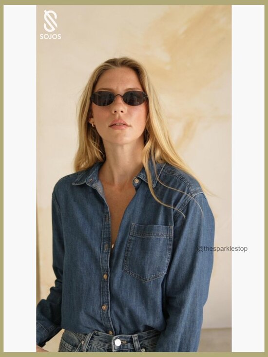 Retro Rimless Oval Sunglasses, UV Protection, Metal Frame main image 4
